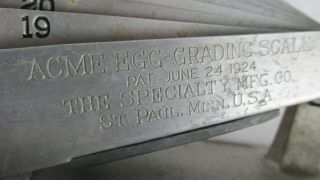 Vintage Acme Egg - Grading Scale Patented 1924 made by Specialty Mfg.  Co.  USA 2