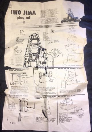 Vintage 1979 Marx Iwo Jima Giant Playset Complete w/ Instructions Box 10