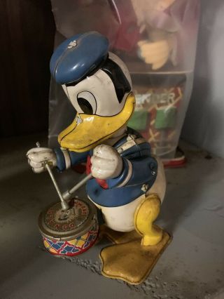 Vintage Donald Duck Litho Tin Drummer