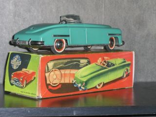 1950s Germany Distler ' 49 Ford Convertible Tin Wind Up Car,  3 Days, . 12