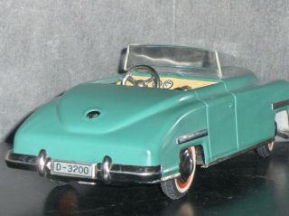1950s Germany Distler ' 49 Ford Convertible Tin Wind Up Car,  3 Days, . 7