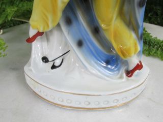 ART DECO PORCELAIN LAMP DANCING FLAPPER LADY (COUPLE) WITH CAPE 3