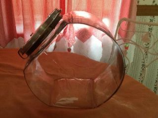 Antique General Store Tilted Glass Candy Jar.