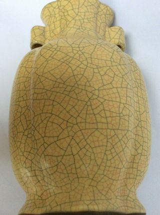 Chinese Song Dynasty Ge Yao 哥窑 Yellow Crackle Glaze Two Ears Vase Ge Ware 2 8