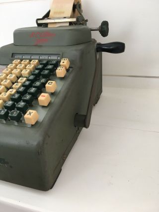 Vintage R C Allen Business Machine Adding Machine With Cover 4
