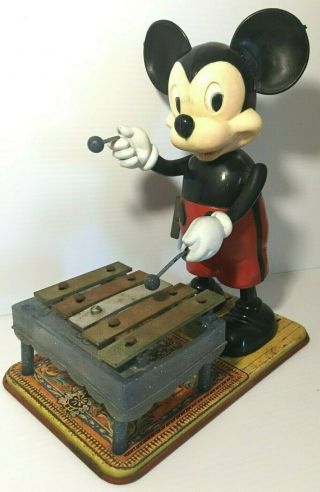 Vintage 1950s Marx Linemar Tin Mickey Mouse Xylophone Player