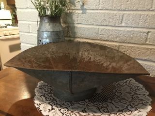 Vintage Antique General Store Galvanized Scale Pan Hardware Tray
