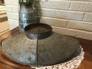 Vintage Antique General Store Galvanized Scale Pan Hardware Tray 3