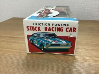 TIN TOY RACE CAR FORD CAPRI WITH BOX MADE IN JAPAN BY YONE 1969. 11