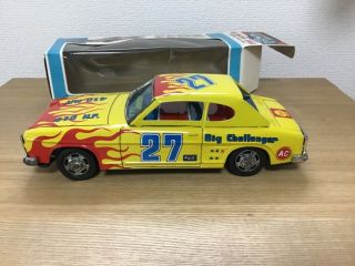 TIN TOY RACE CAR FORD CAPRI WITH BOX MADE IN JAPAN BY YONE 1969. 2