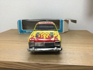 TIN TOY RACE CAR FORD CAPRI WITH BOX MADE IN JAPAN BY YONE 1969. 4