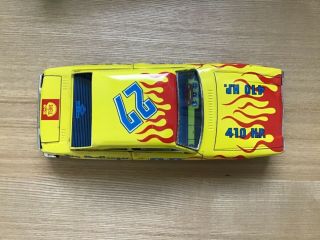 TIN TOY RACE CAR FORD CAPRI WITH BOX MADE IN JAPAN BY YONE 1969. 6