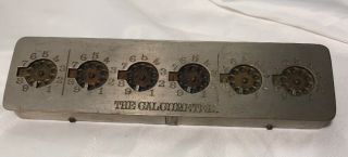 Rare The Calcumeter Antique Adding Machine With Stylus 1901 - 1914 (metal)