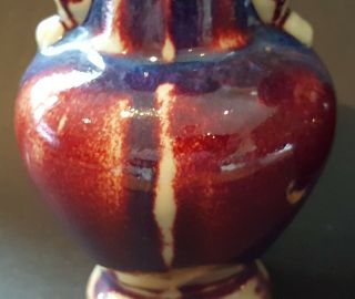 Chinese red sang de boeuf vintage pre Victorian oriental antique pair vases 5