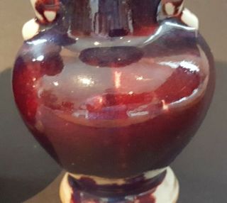 Chinese red sang de boeuf vintage pre Victorian oriental antique pair vases 6