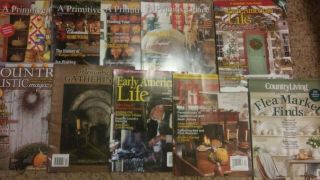 10 Prim Decorating Magazines 4 A Primitive Place,  Premier Issue Of County Rustic