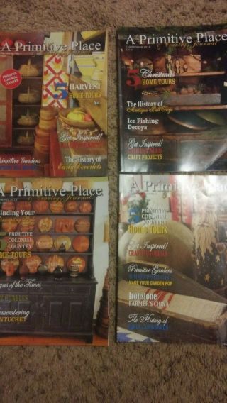 10 Prim Decorating Magazines 4 A Primitive Place,  Premier Issue of County Rustic 2