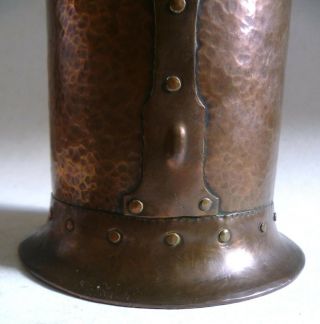 KSIA Rare Arts and Crafts Copper BISCUIT BARREL c.  1900 Keswick School 8