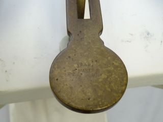 ANTIQUE 19c.  J.  HARE BIRMINGHAM BRASS DOUBLE PAN BALANCE SCALE 22 