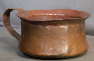 Antique Hammered Rivet Dovetail Copper Commode Chamber Pot Potty EARLY Primitive 3