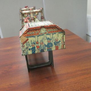 Vintage MARX TIN LITHO WIND UP BUSY BRIDGE MAIN STREET TERMINAL TOY 6