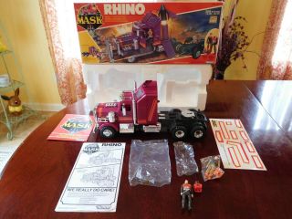 Vintage Toy M.  A.  S.  K.  Rhino Truck,  2 Figures,  Instructions,  And Brochure