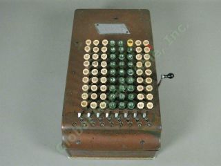 Antique 1930s Felt Tarrant Comptometer J Mechanical Calculator Adding Machine Nr