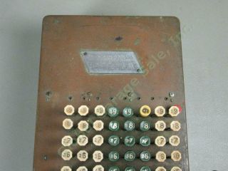 Antique 1930s Felt Tarrant Comptometer J Mechanical Calculator Adding Machine NR 2