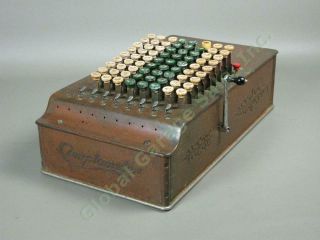Antique 1930s Felt Tarrant Comptometer J Mechanical Calculator Adding Machine NR 5