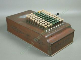 Antique 1930s Felt Tarrant Comptometer J Mechanical Calculator Adding Machine NR 6
