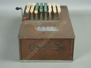 Antique 1930s Felt Tarrant Comptometer J Mechanical Calculator Adding Machine NR 7