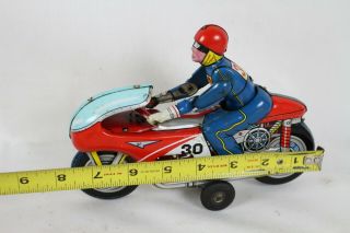 VINTAGE T.  N.  NOMURA JAPAN MOTO EN TOLE RACE MOTORCYCLE TIN TOY RARE OLD 2