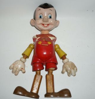 1930s Vintage Ideal Wooden Pinocchio Walt Disney 20 " Tall All Ad24