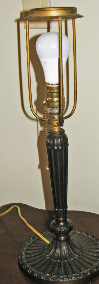 Antique Pittsburgh Lamp with Reverse Painted Shade 4