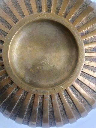 Vintage 1940s TINOS bronce bronze bowl Denmark Art Deco modern 12