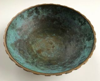 Vintage 1940s TINOS bronce bronze bowl Denmark Art Deco modern 3