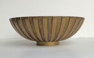 Vintage 1940s TINOS bronce bronze bowl Denmark Art Deco modern 5