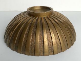 Vintage 1940s TINOS bronce bronze bowl Denmark Art Deco modern 9