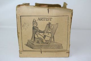 1900 ' s GERMAN VIELMETTER CLOWN ARTIST TOY with BOX 2