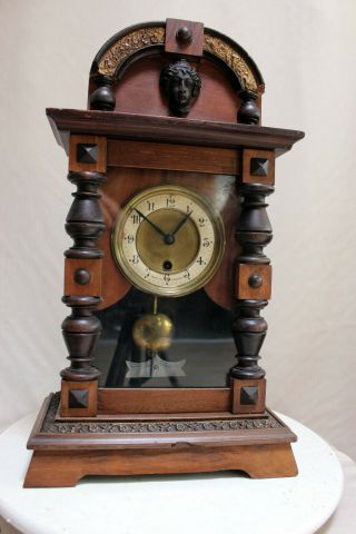 Antique French / German Table Clock 1880 No Chime No Bell