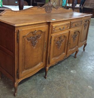 Antique French Country Sideboard Server Buffet Cabinet Cupboard Oak Louis XV 7