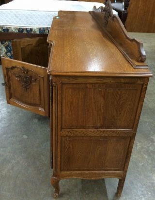 Antique French Country Sideboard Server Buffet Cabinet Cupboard Oak Louis XV 8