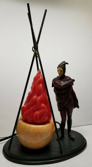 Rare German Mephistopheles Art Deco Figural Lamp Circa 1920 