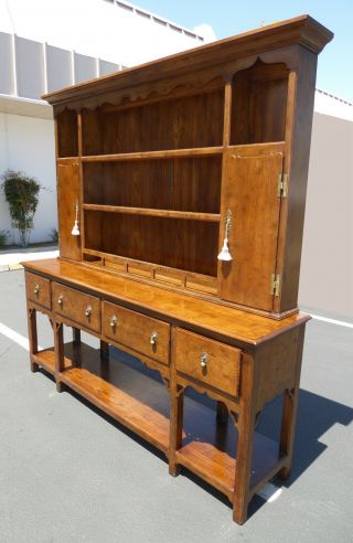 Vintage French Country Cottage Hutch Buffet Sideboard by Henredon 3