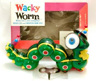 1960s Vintage Cragstan Wacky Worm Windup Toy Weird - Ohs Robot