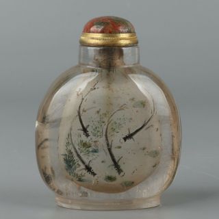 Chinese Exquisite Handmade Crystal Snuff Bottle