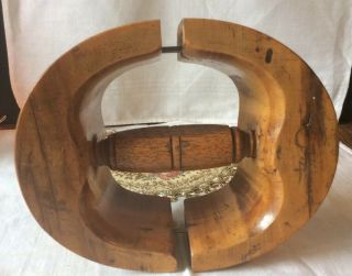 Neat Vintage Wooden Hat Stretcher Millinery Derby Turn Buckle 9