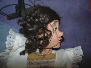 LARGE professional marionette puppet vintage folk art ventriloquist GIRL 2