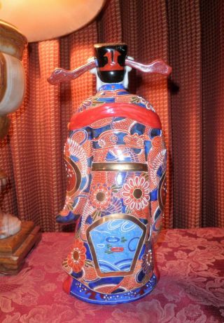VINTAGE HAND PAINTED CHINESE PORCELAIN LU GOD OF PROSPERITY FIGURINE STATUE 4