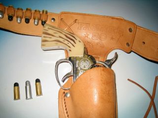 Vintage Fanner 50 Mattel Double Six Guns - Holsters - Shells 3